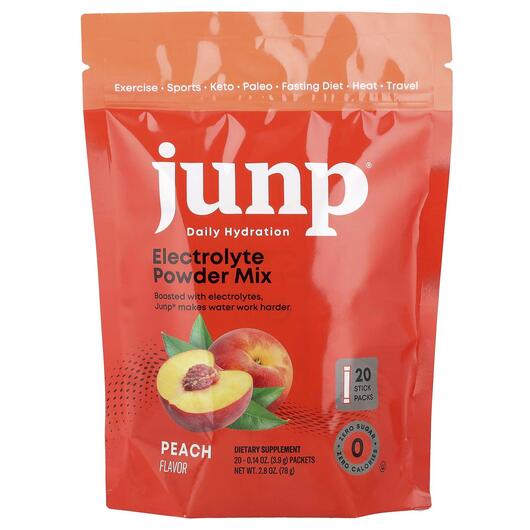 Основное фото товара Electrolyte Powder Mix Peach 20 Stick Packs, Электролиты, 3.9 g E
