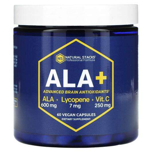 Основне фото товара Natural Stacks, ALA+ Advanced Brain Antioxidants, Антиоксидант...