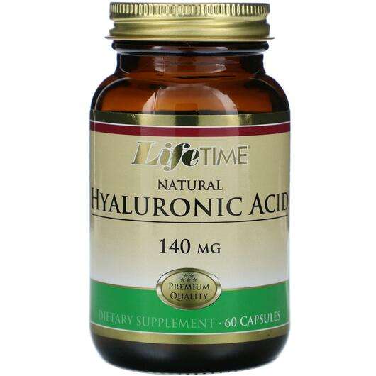 Основне фото товара LifeTime, Natural Hyaluronic Acid 140 mg, Гіалуронова кислота,...