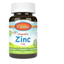 Carlson, Цинк в пастилках, Kid's Chewable Zinc 5 mg, 160 таблеток