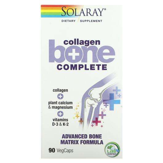 Основное фото товара Solaray, Укрепление костей, Collagen Bone Complete, 90 капсул