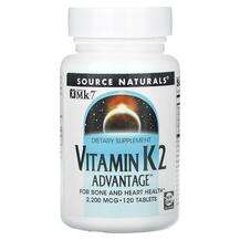 Source Naturals, Витамин K Филлохинон, Vitamin K2 Advantage 22...