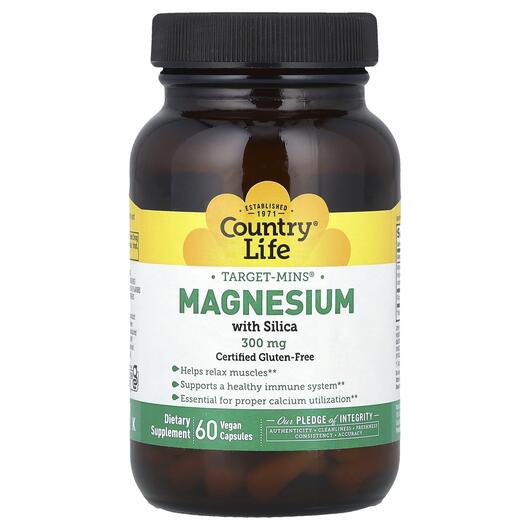Основное фото товара Магний, Target-Mins Magnesium Caps 300 mg, 60 капсул