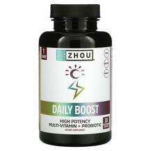 Zhou Nutrition, Мультивитамины и пробиотики, Daily Boost, 30 к...