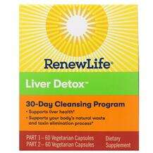 Renew Life, Liver Detox 30-Day Cleansing Program 2 Bottles, 60...