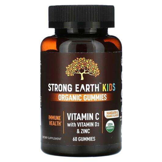 Основне фото товара Strong Earth Kids Organic Gummies Vitamin C with Vitamin D3 &a...