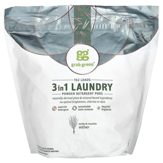 Основне фото товара 3 in 1 Laundry Detergent Pods Vetiver132, Пральний порошок, 2376 