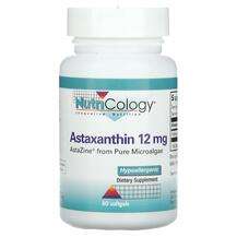 Nutricology, Astaxanthin 12 mg, Астаксантин, 60 капсул