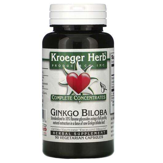 Основное фото товара Kroeger Herb, Гинкго Билоба, Complete Concentrates Ginkgo Bilo...