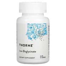 Thorne, Iron Bisglycinate, Бісгліцинат Заліза, 60 капсул