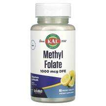 KAL, Фолат, Methyl Folate Lemon 1000 mcg DFE, 60 таблеток