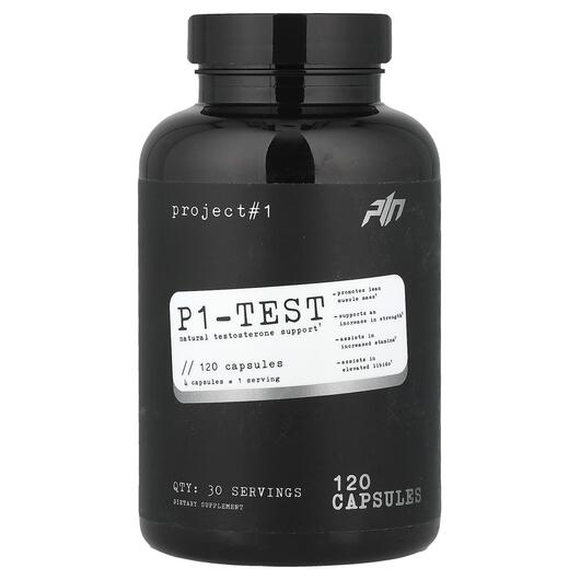 Основное фото товара Project 1 Nutrition, Тестостероновый бустер, P1-Test, 120 капсул