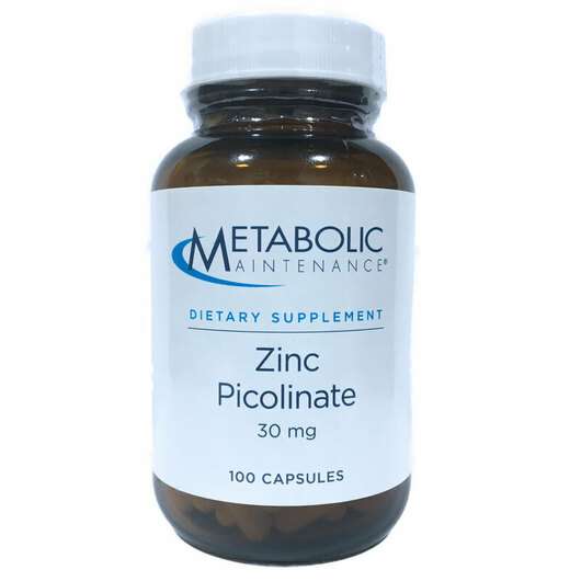 Основне фото товара Metabolic Maintenance, Zinc Picolinate 30 mg, Піколінат Цинку,...