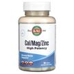 KAL, Цинк, Cal/Mag/Zinc High Potency, 100 таблеток
