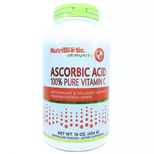 Основне фото товара NutriBiotic, Ascorbic Acid 100% Pure Vitamin C, Вітамін С, 454 г
