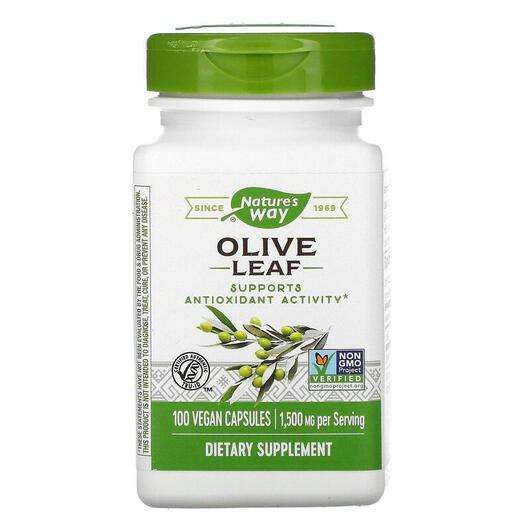 Основне фото товара Nature's Way, Olive Leaf 500 mg, Оливкове листя 500 мг, 100 ка...