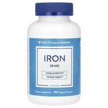 The Vitamin Shoppe, Iron 28 mg, Залізо, 300 капсул