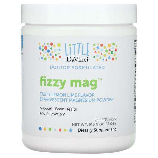 Основное фото товара Little DaVinci, Магний, Fizzy Mag Effervescent Magnesium Powde...