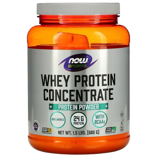 Основне фото товара Sports Whey Protein Concentrate Unflavored 1, Протеїн, 680 г