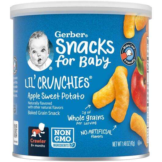 Lil' Crunchies 8 + Months Apple Sweet Potato, Продукты питания, 42 г