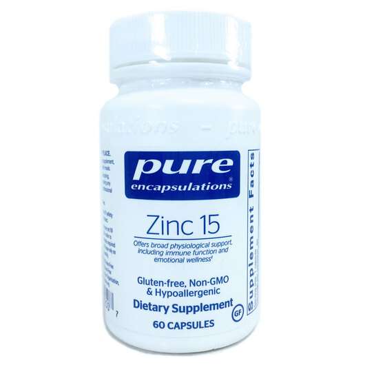Zinc 15 mg, Цинк 15 мг, 60 капсул