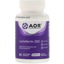 AOR, Lactoferrin 250 mg, Лактоферин, 60 капсул