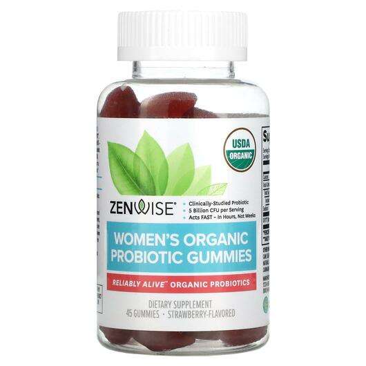 Основне фото товара Zenwise, Women's Organic Probiotic Gummies, Пробіотики для жін...