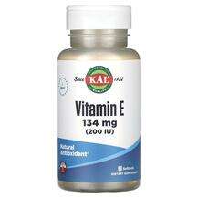 KAL, Vitamin E 134 mg 200 IU, Вітамін E Токофероли, 90 SoftGels