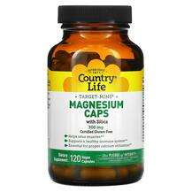 Country Life, Магний, Target-Mins Magnesium Caps 300 mg, 120 к...
