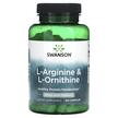 Фото товара Swanson, L-Аргинин, L-Arginine & L-Ornithine, 100 капсул