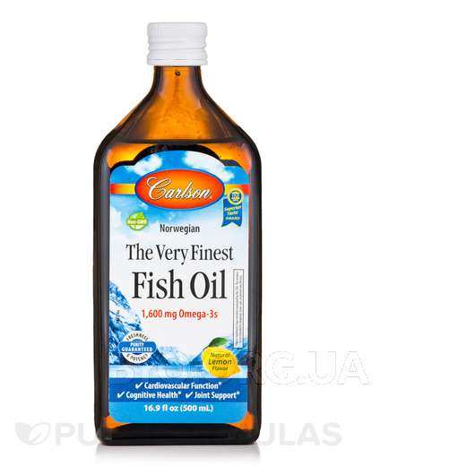 Фото товару The Very Finest Fish Oil 1600 mg Natural Lemon Flavor