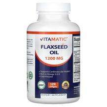 Vitamatic, Flaxseed Oil 1200 mg, Лляна олія, 120 капсул