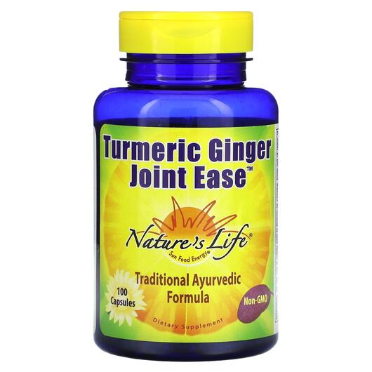 Основне фото товара Turmeric Ginger Joint Ease, Корінь Імбиру, 100 капсул