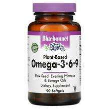 Bluebonnet, Plant Based Omega 3·6·9, Рослинна Ом...