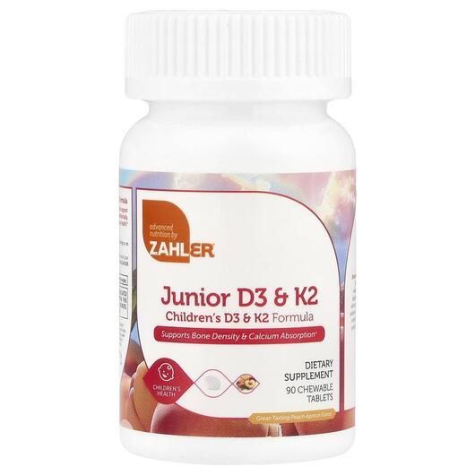 Основное фото товара Витамины D3 и K2, Junior D3 & K2 Peach Apricot, 90 таблеток