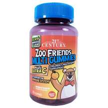 21st Century, Zoo Friends Multi Gummies Plus Extra C, 60 Gummies