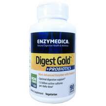 Digest Gold + Probiotics, Ферменти з Пробіотиками, 90 капсул