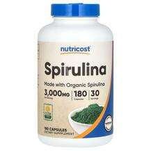 Nutricost, Спирулина, Spirulina 3000 mg, 180 капсул