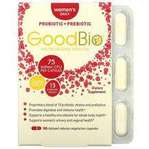 Пробиотики, GoodBio Women's Daily Probiotic + Prebiotic 75 Bil...