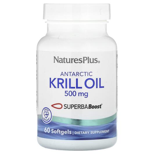 Основное фото товара Antarctic Krill Oil 500 mg, Масло Антарктического Криля, 60 капсу