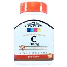 21st Century, C 500 mg, Вітамін С 500 мг, 110 таблеток