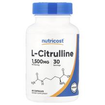 L-Citrulline 1500 mg L-Цитруллин Nutricost 60 капсул