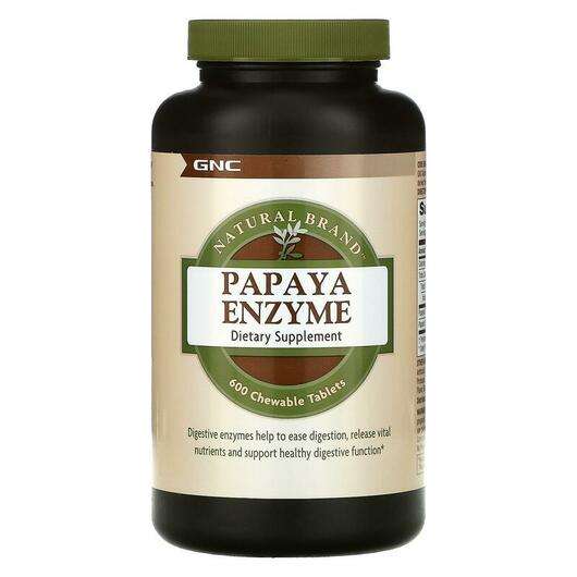 Основное фото товара GNC, Ферменты Папайи, Natural Brand Papaya Enzyme, 600 таблеток