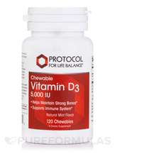 Protocol for Life Balance, Chewable Vitamin D3 5000 IU Mint, В...