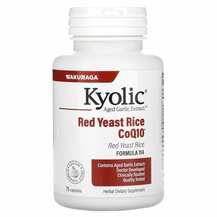 Kyolic, Aged Garlic Extract Red Yeast Rice Plus CoQ10, Червони...
