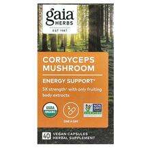 Gaia Herbs, Cordyceps Mushroom, Гриби, 40 капсул