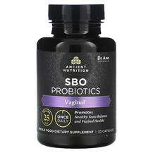 Ancient Nutrition, SBO Probiotics Vaginal 25 Billion CFU, 30 C...