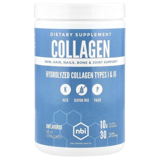 Основное фото товара Коллаген, Hydrolyzed Collagen Types I & III Unflavored, 300 г