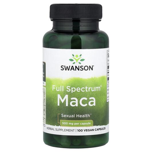 Основне фото товара Swanson, Full Spectrum Maca 500 mg, Мака, 100 капсул