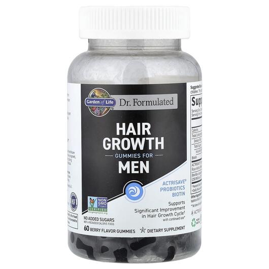 Основное фото товара Hair Growth Gummies for Men Berry, Поддержка роста волос, 60 табл